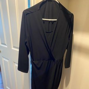 The Limited Faux Wrap Little Black Dress